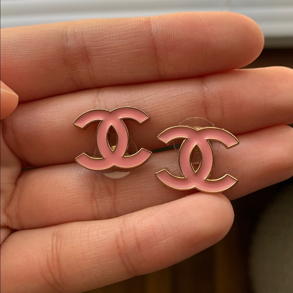 AUTHENTIC CHANEL BUTTON earrings